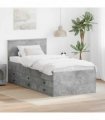 vidaXL Daybed Concrete Grey and Black 70 x 190 cm Engineered Wood