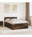 vidaXL Bed Frame Smoked Oak 150 x 200 cm Engineered Wood