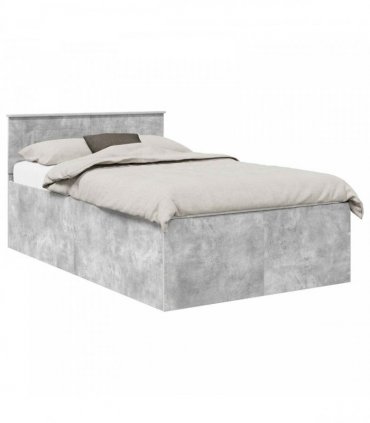 vidaXL Bed Frame Concrete Grey 120 x 190 cm Engineered Wood