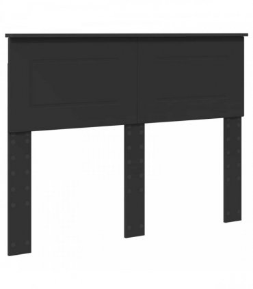 vidaXL Bed Frame with Headboard Black 120 x 200 cm Engineered Wood