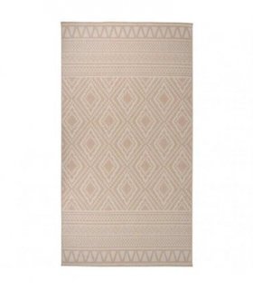 vidaXL Outdoor Flatweave Rug 80x150 cm Brown Stripes