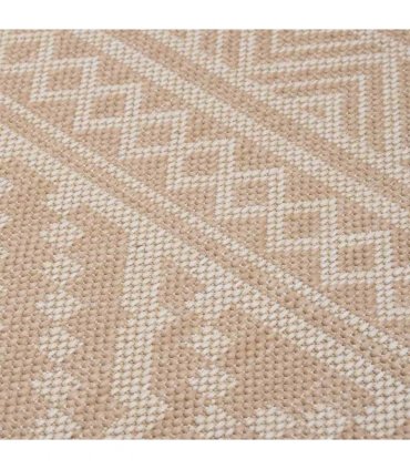 vidaXL Outdoor Flatweave Rug 80x150 cm Brown Stripes