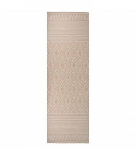 vidaXL Outdoor Flatweave Rug 80x250 cm Brown Stripes