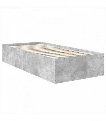 vidaXL Bed Frame Concrete Grey 100 x 200 cm Engineered Wood