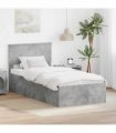 vidaXL Bed Frame Concrete Grey 75 x 190 cm Engineered Wood