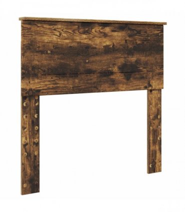 vidaXL Bed Frame with Headboard Smoked Oak 75 x 190 cm Engineered Wood
