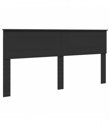 vidaXL Bed Frame with Headboard Black 180 x 200 cm Engineered Wood