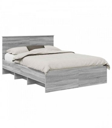 vidaXL Bed Frame Grey Sonoma 160 x 200 cm Engineered Wood