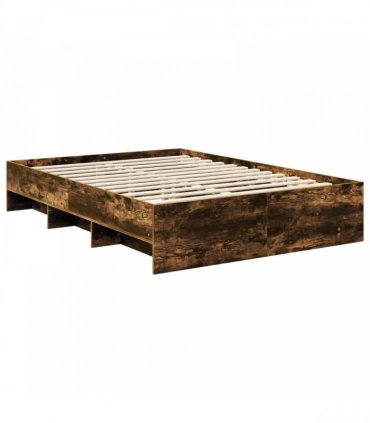 vidaXL Bed Frame Smoked Oak 150 x 200 cm Engineered Wood