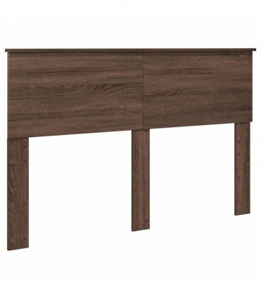 vidaXL Bed Frame with Headboard Brown Oak 150 x 200 cm Engineered Wood