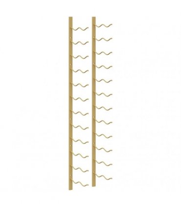 vidaXL Wall Mounted Wine Rack for 24 Bottles 2 pcs Gold Iron