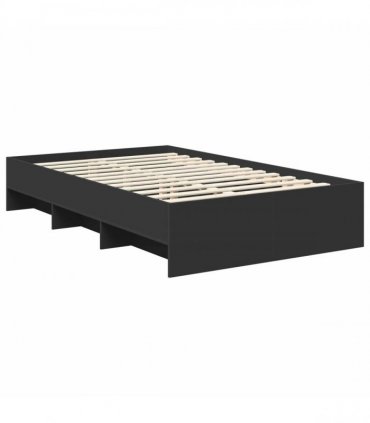 vidaXL Bed Frame Black 120 x 190 cm Engineered Wood
