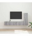 vidaXL TV Cabinet Set 3 pcs Grey Sonoma Engineered Wood