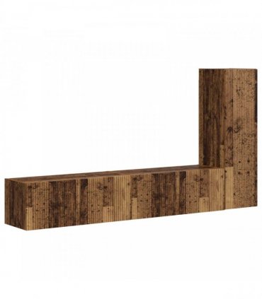 vidaXL TV Cabinet Set 3 pcs Old Wood Engineered Wood