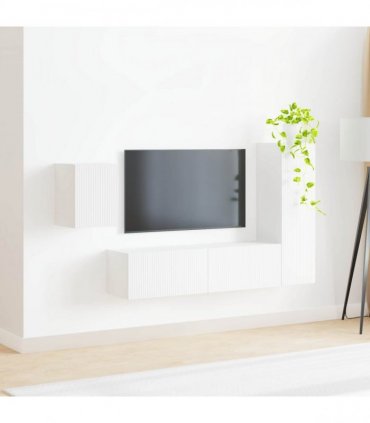 vidaXL TV Cabinet Set 4 pcs 30 x 31 x 100 cm White