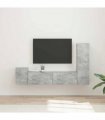 vidaXL TV Cabinet Set 4 pcs 30 x 31 x 100 cm Concrete Grey