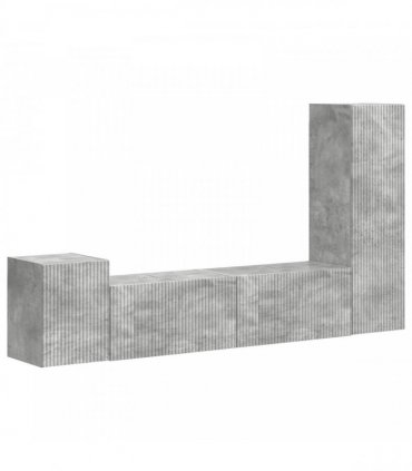 vidaXL TV Cabinet Set 4 pcs 30 x 31 x 100 cm Concrete Grey