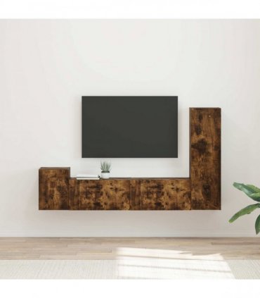 vidaXL TV Cabinet Set 4 pcs 30 x 31 x 100 cm Smoked Oak