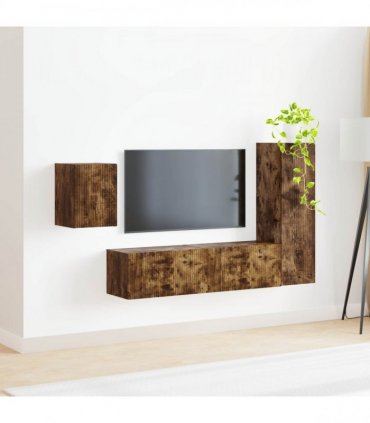 vidaXL TV Cabinet Set 4 pcs 30 x 31 x 100 cm Smoked Oak