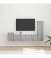 vidaXL TV Cabinet Set 4 pcs 30 x 31 x 100 cm Grey Sonoma