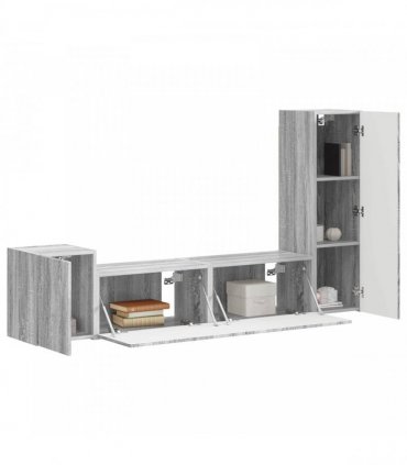 vidaXL TV Cabinet Set 4 pcs 30 x 31 x 100 cm Grey Sonoma