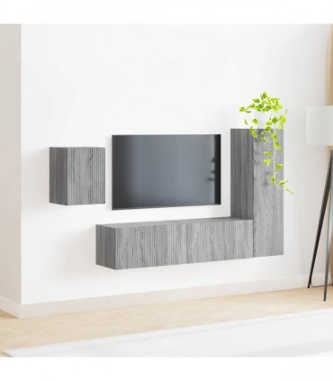 vidaXL TV Cabinet Set 4 pcs 30 x 31 x 100 cm Grey Sonoma