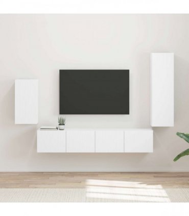 vidaXL TV Cabinet Set 4 pcs 31 x 30 x 100 cm White