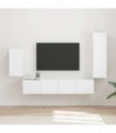 vidaXL TV Cabinet Set 4 pcs 31 x 30 x 100 cm White