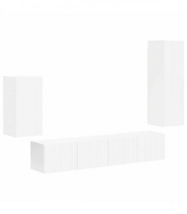 vidaXL TV Cabinet Set 4 pcs 31 x 30 x 100 cm White