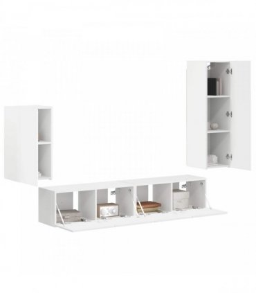 vidaXL TV Cabinet Set 4 pcs 31 x 30 x 100 cm White