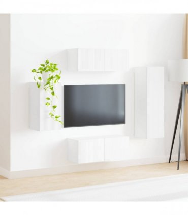 vidaXL TV Cabinet Set 4 pcs 31 x 30 x 100 cm White