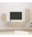 vidaXL TV Cabinet Set 4 pcs 31 x 30 x 100 cm Sonoma Oak