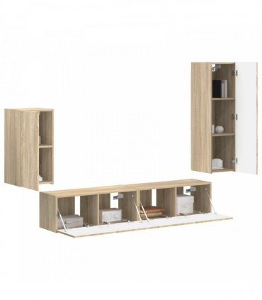 vidaXL TV Cabinet Set 4 pcs 31 x 30 x 100 cm Sonoma Oak