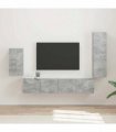 vidaXL TV Cabinet Set 4 pcs Concrete Grey Engineered Wood