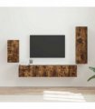 vidaXL TV Cabinet Set 4 pcs 31 x 30 x 100 cm Smoked Oak