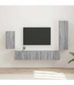 vidaXL TV Cabinet Set 4 pcs 31 x 30 x 100 cm Grey Sonoma
