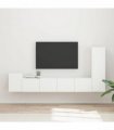 vidaXL TV Cabinet Set 3 pcs White Engineered Wood