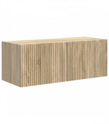vidaXL TV Cabinet Set 3 pcs Sonoma Oak Engineered Wood