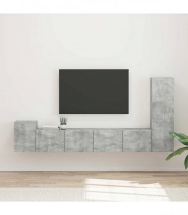 vidaXL TV Cabinet Set 3 pcs Concrete Grey Engineered Wood
