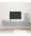 vidaXL TV Cabinet Set 3 pcs Concrete Grey Engineered Wood