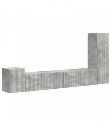 vidaXL TV Cabinet Set 3 pcs Concrete Grey Engineered Wood