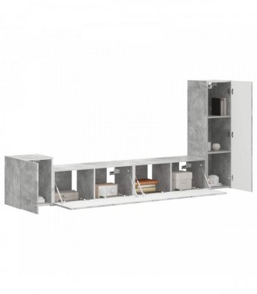 vidaXL TV Cabinet Set 3 pcs Concrete Grey Engineered Wood