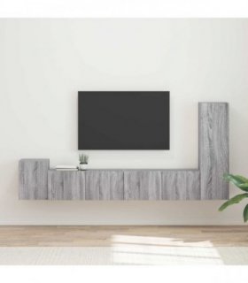 vidaXL TV Cabinet Set 3 pcs Grey Sonoma Engineered Wood