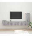 vidaXL TV Cabinet Set 3 pcs Grey Sonoma Engineered Wood
