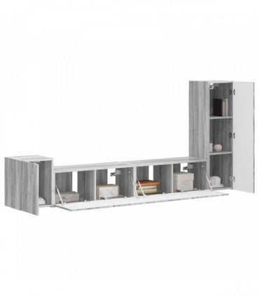 vidaXL TV Cabinet Set 3 pcs Grey Sonoma Engineered Wood