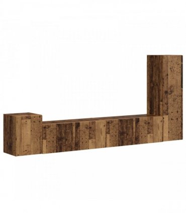 vidaXL TV Cabinet Set 3 pcs Old Wood Engineered Wood
