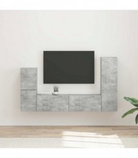 vidaXL TV Cabinet Set 4 pcs 30 x 31 x 100 cm Concrete Grey