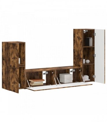 vidaXL TV Cabinet Set 4 pcs 30 x 31 x 100 cm Smoked Oak