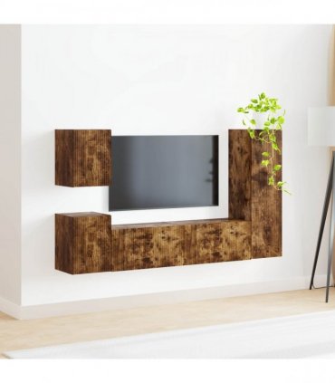 vidaXL TV Cabinet Set 4 pcs 30 x 31 x 100 cm Smoked Oak