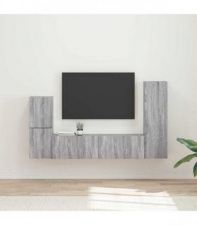 vidaXL TV Cabinet Set 4 pcs 30 x 31 x 100 cm Grey Sonoma